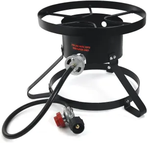 XtremepowerUS High Pressure Stove Single Burner w/Regulator & Hose Outdoor Propane Portable Camping Cooking Range