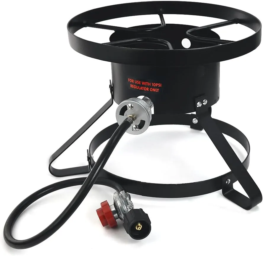 XtremepowerUS High Pressure Stove Single Burner w/Regulator & Hose Outdoor Propane Portable Camping Cooking Range