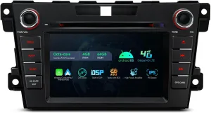 XTRONS Android 13 Car Stereo GPS Navigation for Mazda CX-7 2007-2012, Double Din DVD Car Stereo with Bluetooth, 7 Inch Touch Screen Head Unit Built-in DSP Support Car Play Android Auto