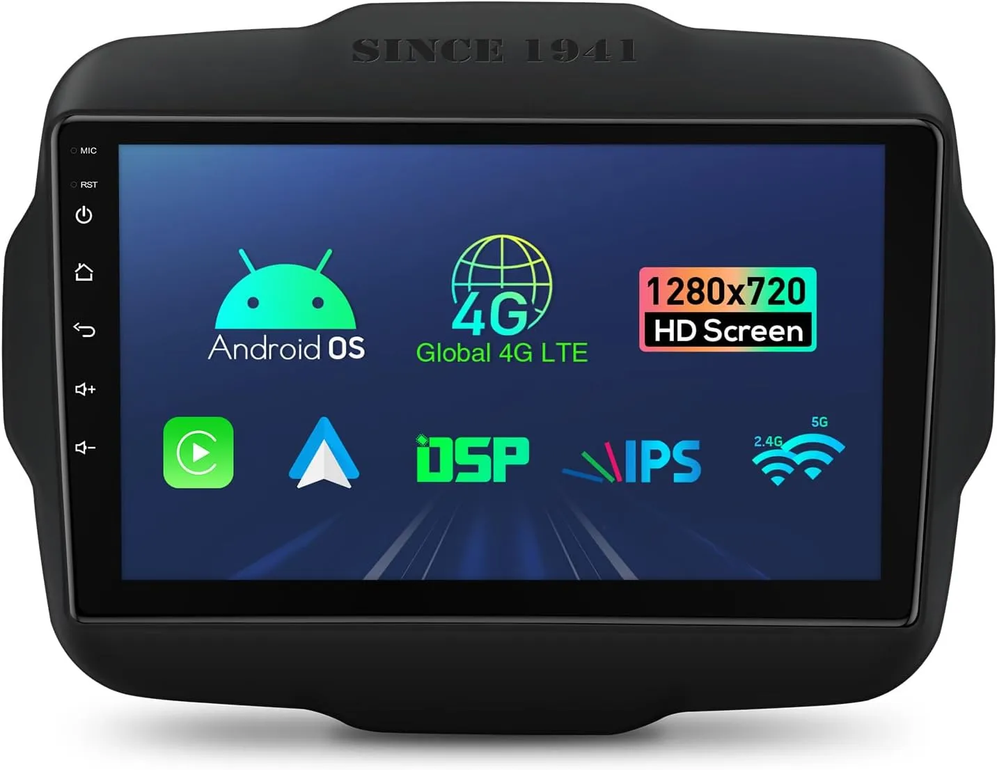 XTRONS Android 13 Car Stereo Radio Player 9 Inch IPS Touch Screen GPS Navigation Bluetooth Head Unit Built-in DSP CarPlay Android Auto Supports Backup Camera OBD2 DVR for Jeep Renegade