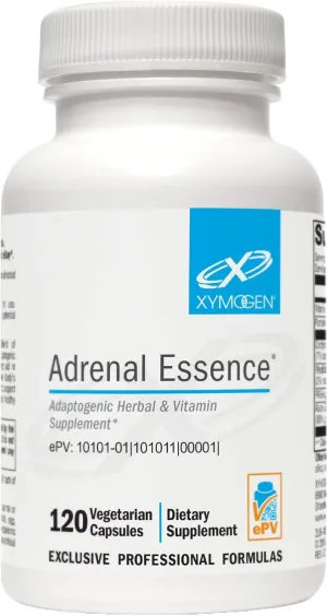XYMOGEN Adrenal Essence - Adrenal Support with Adaptogenic Herbs (Cordyceps, Rhodiola Extract, Ginseng)   B Vitamins - Helps Support Healthy Energy Levels and Healthy Immune Function (120 Capsules)