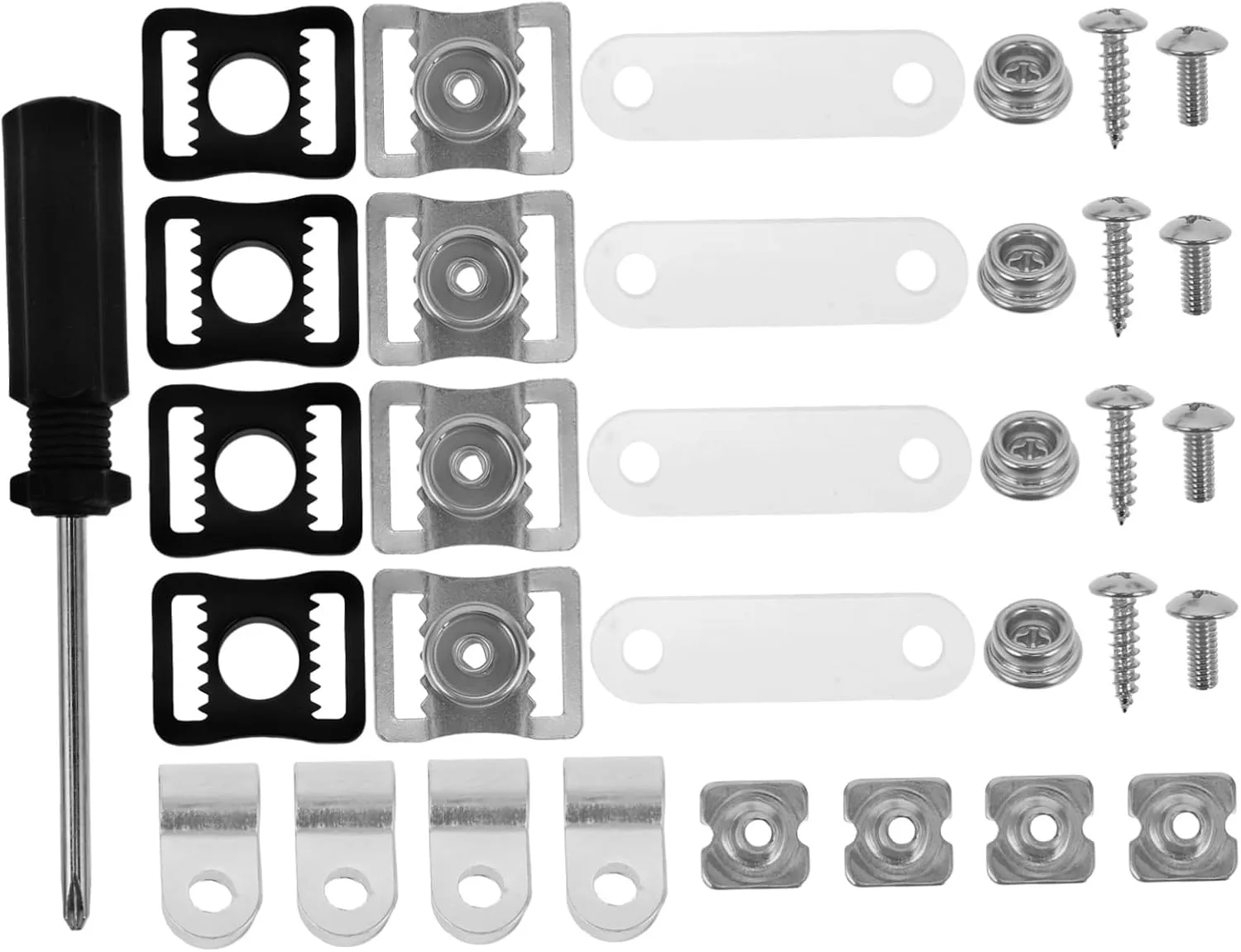 Yardwe 57pc Hockey Helmet Repair Kit Full Kit for Football Hockey Baseball Helmet Visor Clips Screws Nuts Chin Strap Adapter