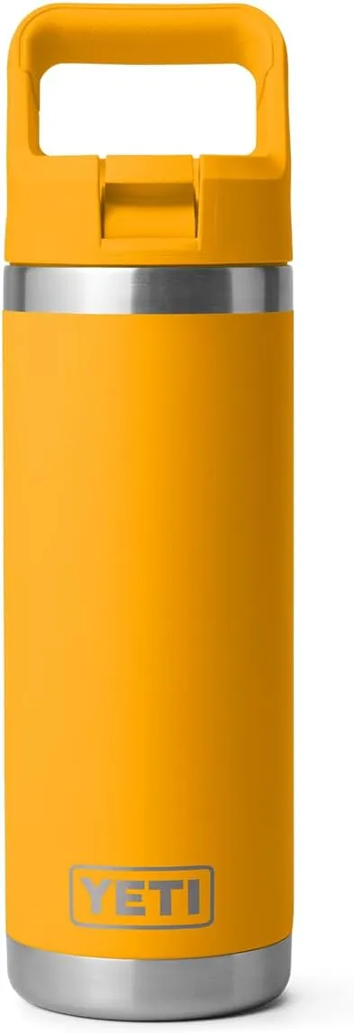 YETI Rambler 18 oz Bottle, Vacuum Insulated, Stainless Steel with Straw Cap, Beekeeper