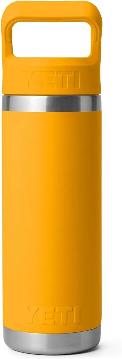 YETI Rambler 18 oz Bottle, Vacuum Insulated, Stainless Steel with Straw Cap, Beekeeper