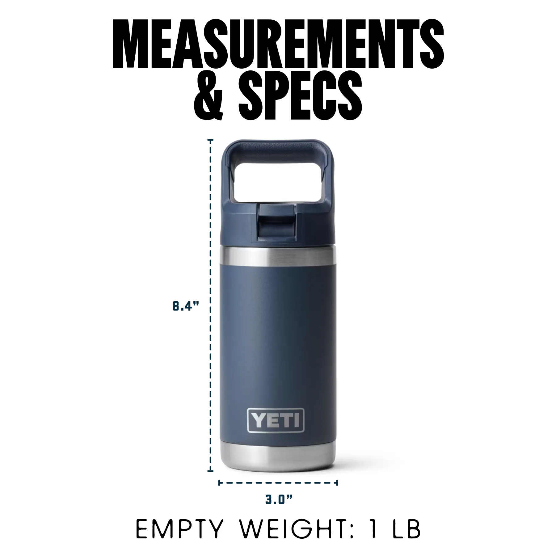 YETI Rambler Jr. 12 oz Kids Water Bottle with Color-Matched Straw Cap