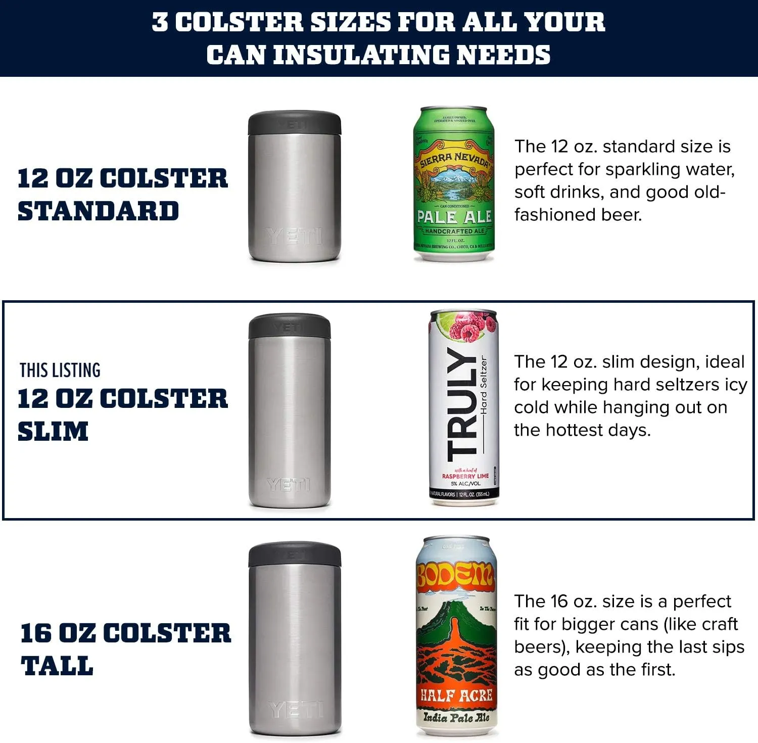 YETI Slim Seafoam Rambler Colster Can Insulator, 1 EA