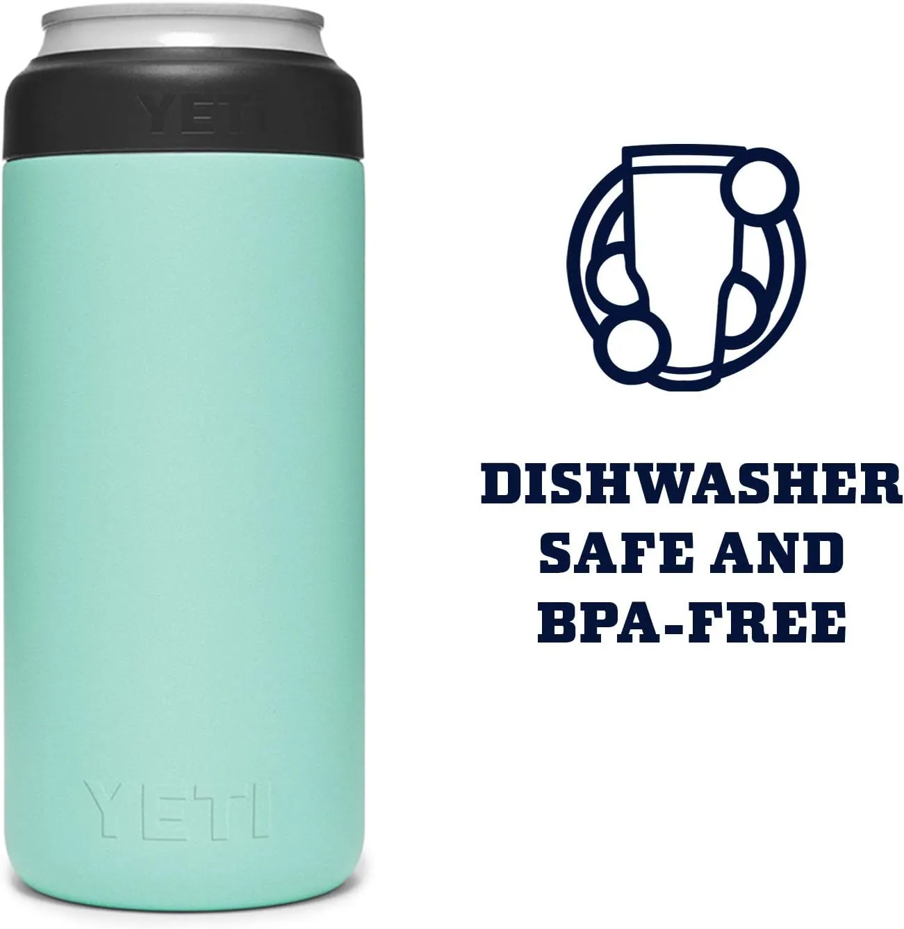 YETI Slim Seafoam Rambler Colster Can Insulator, 1 EA