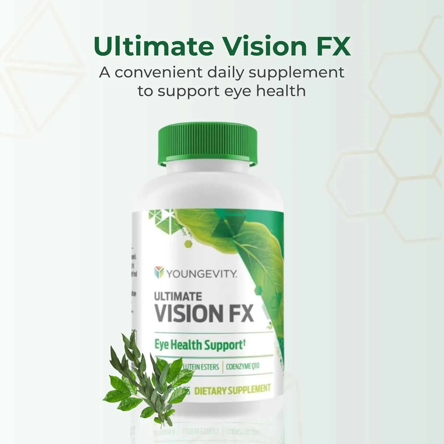 Youngevity Ultimate Vision FX™ - Eye Vitamin & Mineral Supplement Blend - Lutein, CoQ10, Vitamins A, C, E, Zinc, Chromium, Selenium for Eye Health (60 Capsules)