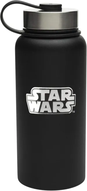 Zak Designs Spill-proof Lid, Wide Mouth Opening, Matte Black Powder Coated Finish, 32 oz